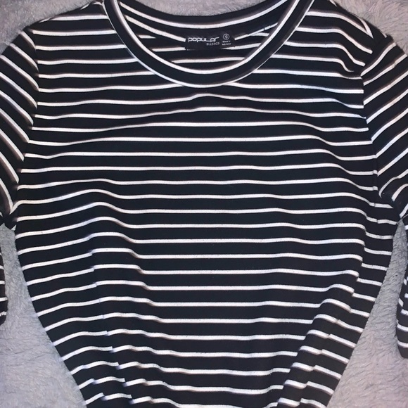 SOLD - ‼️Popular Basics Bodycon 1/4 Sleeve T-shirt Dress with Slit‼️ - Picture 2 of 3